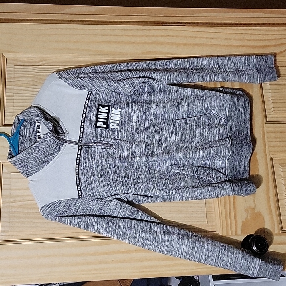 Pink quarter zip hoodie